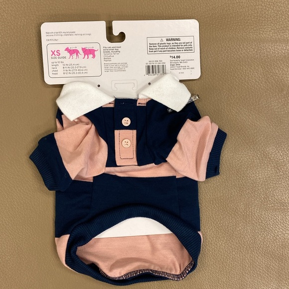 Rugby Shirt by Boots & Barkley Pink/Navy - XSmall - Picture 6 of 6